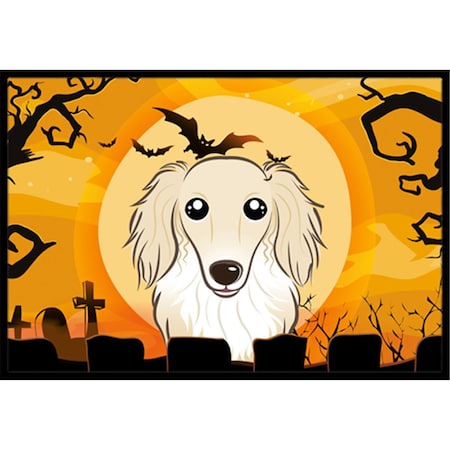 Carolines Treasures Halloween Longhair Creme Dachshund Indoor and Outdoor Mat- 24 x 36 in. BB1770JMAT